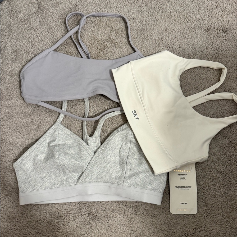 Set of 3 sports bras- lululemon, set active, Fabletics